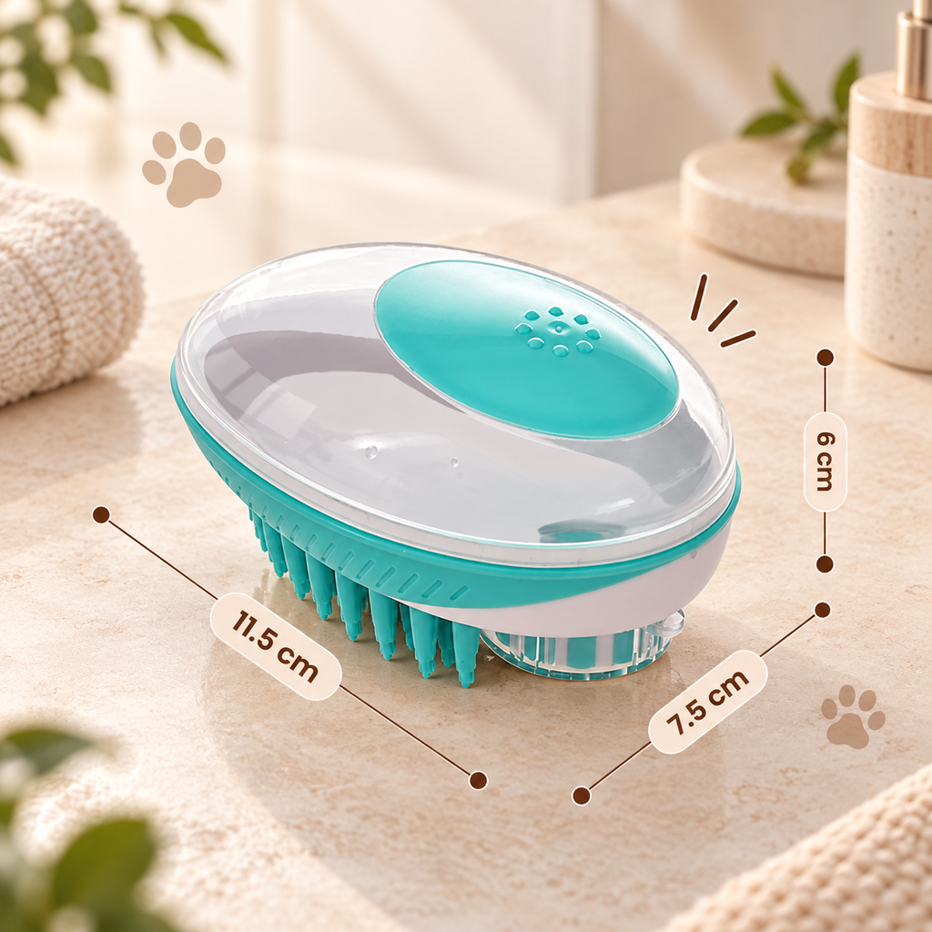 Cepillo de Baño y Masaje 2 en 1 para Mascotas